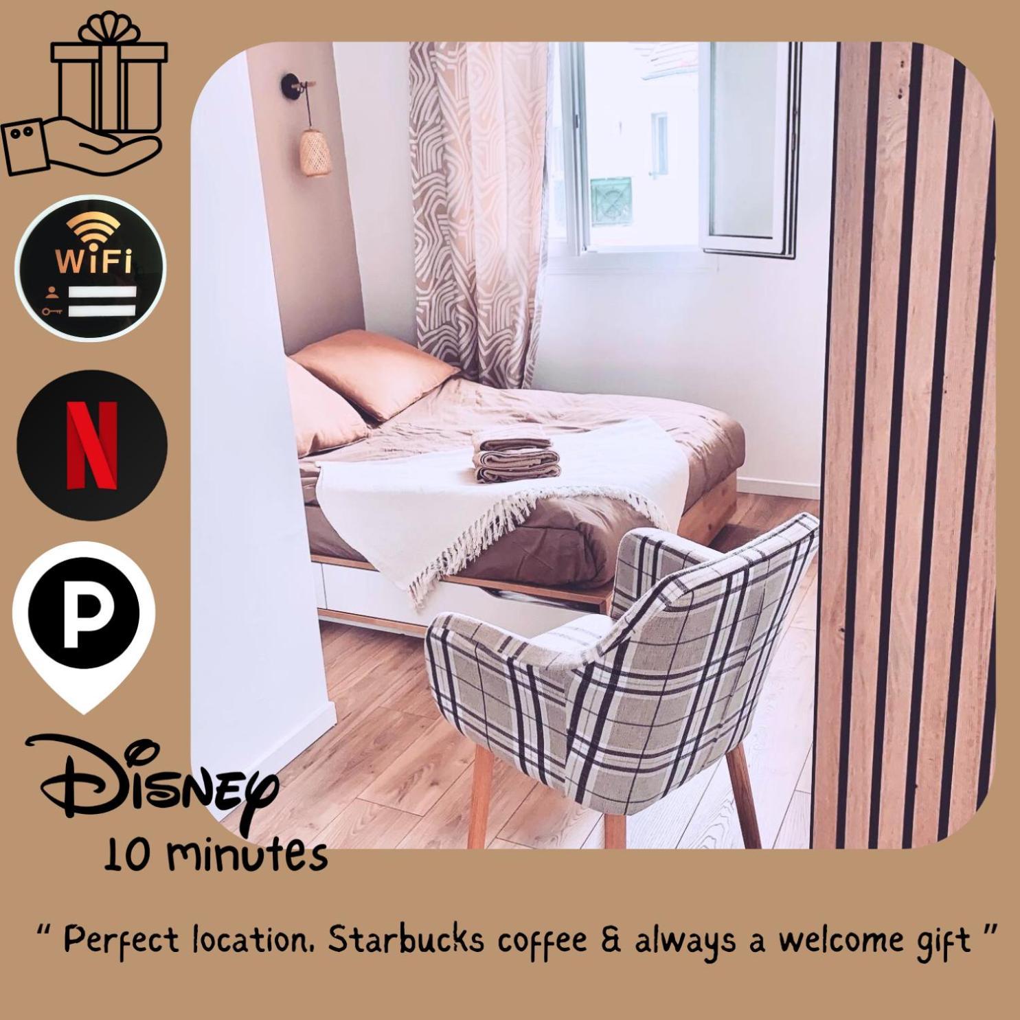 Studio Easy Check-In 8 Mins Disneyland 35 Mins Paris Free Starbucks Coffee Parking Wifi Bussy-Saint-Georges Kültér fotó
